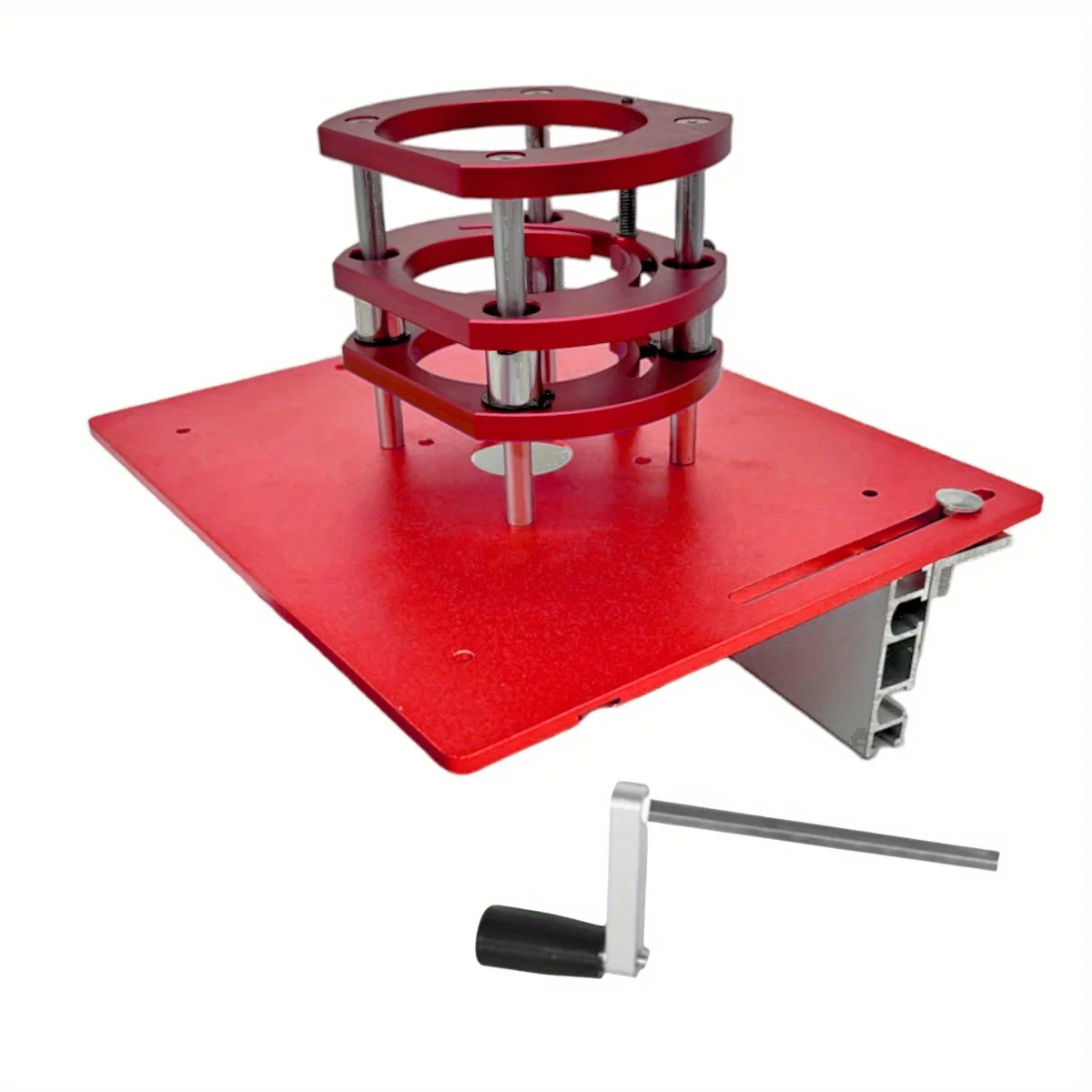 Woodworking Router Lift System and Aluminum Top Plate for 65mm Diameter Motors Workbench Trimmer Engraving Machine DIY Tools