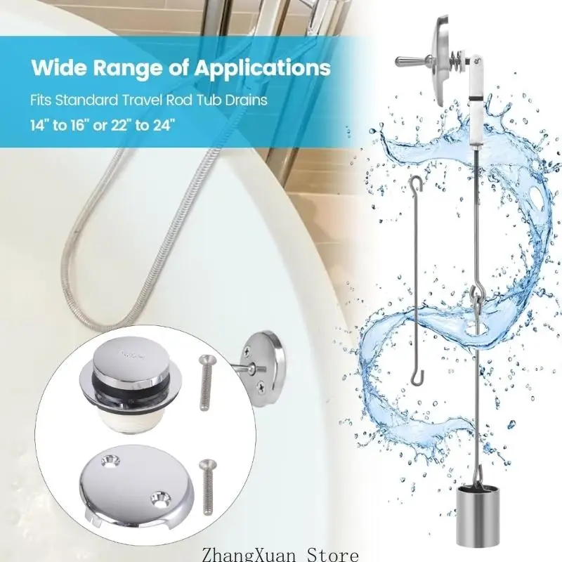 Badewannenverkleidung, Badewannenzubehör, Universal-Auslösehebel, Badewannen-Ablaufset 3XUF – Detail 9