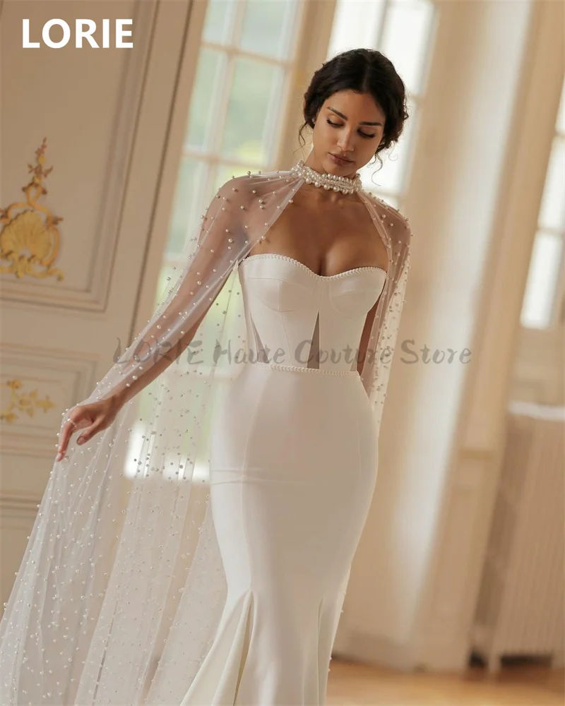 LORIE Mermaid Sleeveless Wedding Dresses Sweethear Elegant Bridal Gown  Backless Princess Bride Gowns Customized 2024