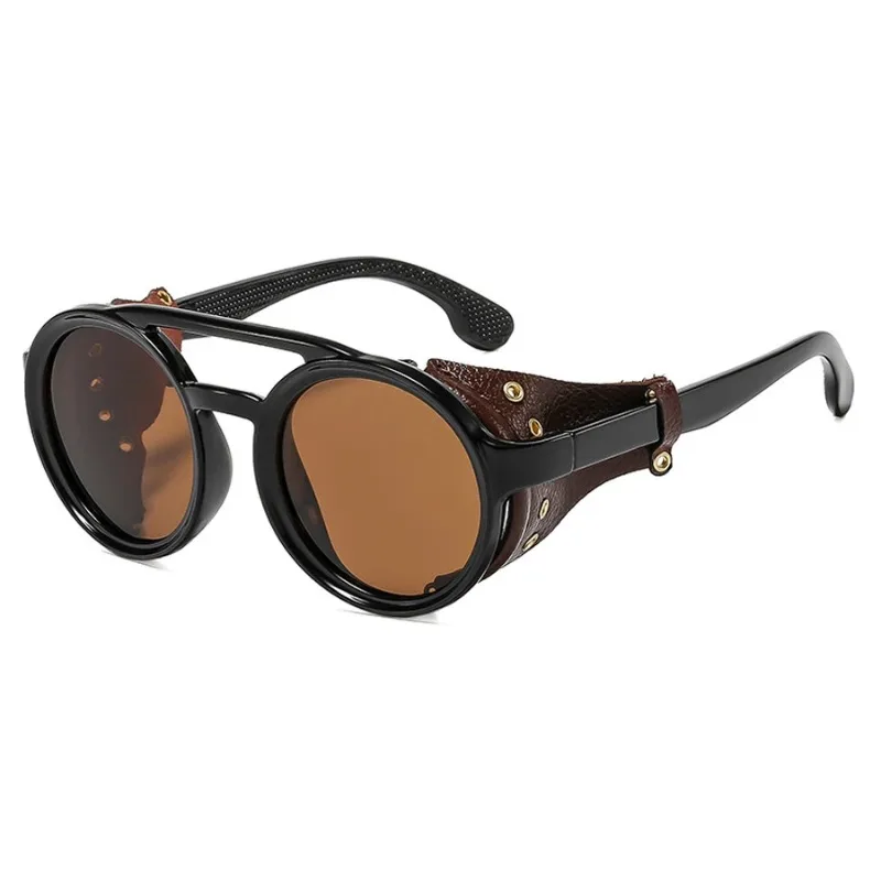 Steampunk Sunglasses Men Round Vintage Punk Sun Glasses Women Brand Design Hiking Driving Shades UV400 Eyewear image 5