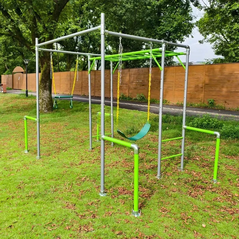 Complete Swing Set Monkey Bar Backyard Fitness Equipment