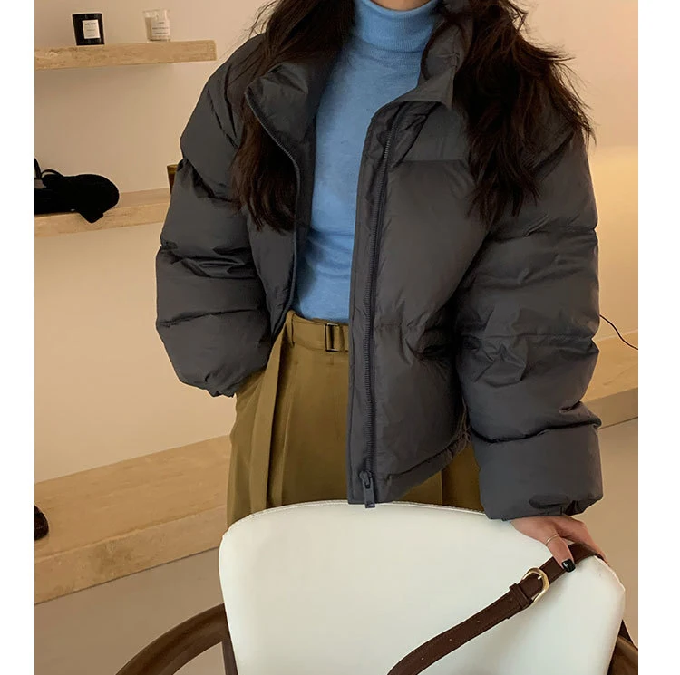 Korean Fashion New in Clothing Female Young Girl Loose Duck Down Coats Warm Winter Coat Short Feather Puffer Down Jacket Women