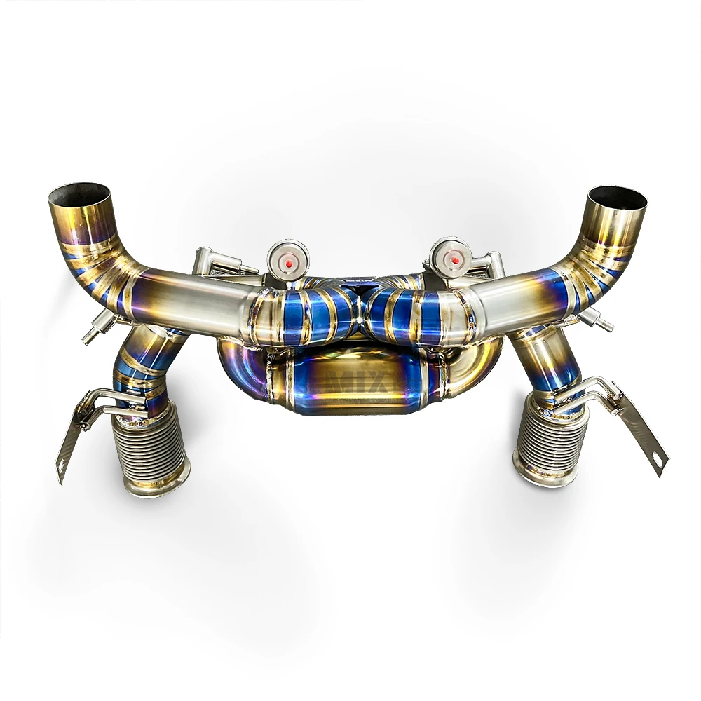 

Customized Catback Exhaust For Lamborghini EVO High Performance Titanium alloy Pipe Exhaust polished surface with valve control