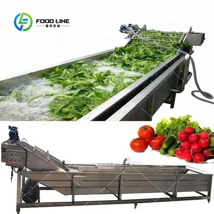 Máquina de Lavado de Burbujas Personalizable para Vegetales de Hoja Verde, Limpiador de Frutas y Mariscos, Línea de Procesamiento de Grado Alimenticio para Fábricas