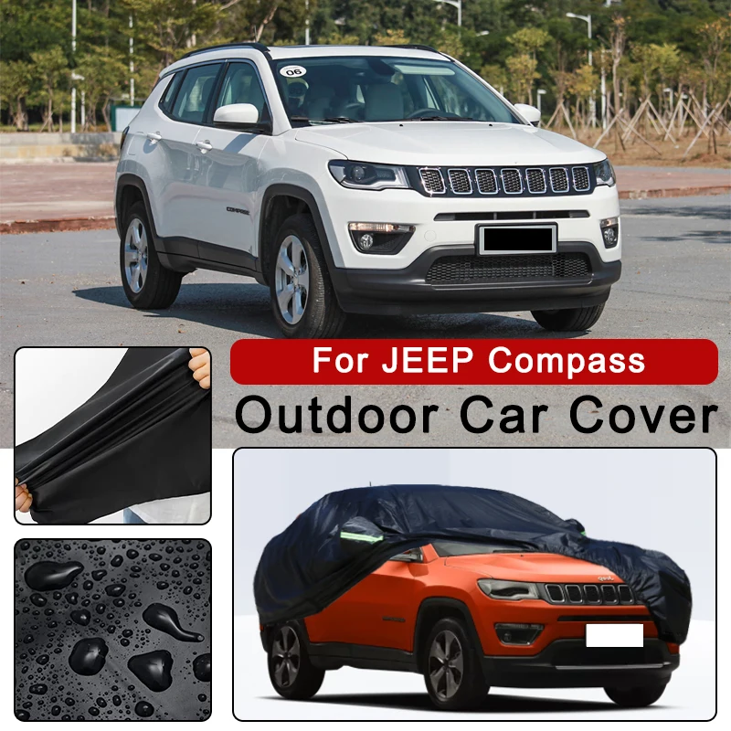 

Outdoor Car Cover Waterproof Dustproof UV Sun Protection, Full Car Protector Exterior Accessories For JEEP Compass MK49 MP