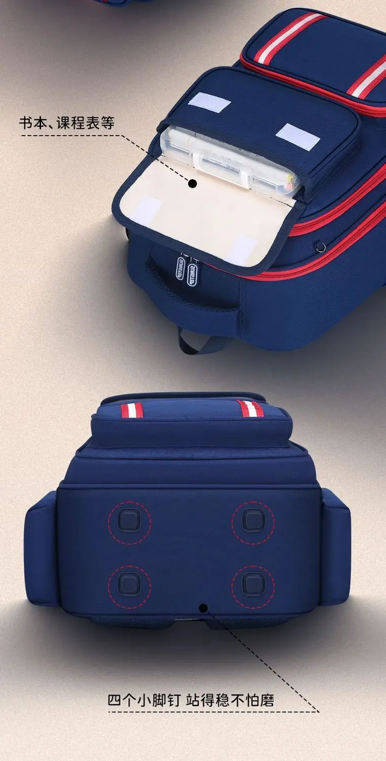 Ransel Kapasitas Besar Gaya Inggris untuk Anak Laki-Laki, Tas Sekolah Ergonomis Pelindung Tulang Belakang, Tas Buku Anak untuk Kembali ke Sekolah