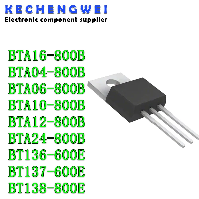 10 sztuk BTA16-800B TO-220 BTA16-800 BTA16 800V 16A BTA04-800B BTA06-800B BTA10-800B BTA12-800B BTA24-800B BTA12-800 BTA24-800