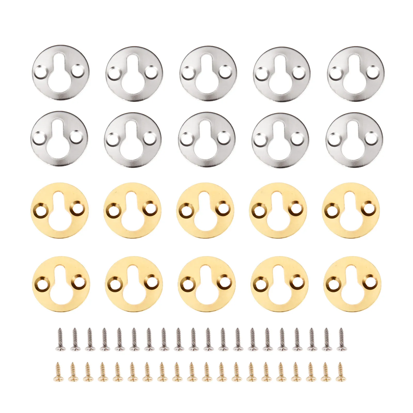 DRELD 20 Pcs 25mm Round Photo Frame Hooks Hanging Picture Oil Painting Mirror Iron W/Screws Hanger Wall Photo Holder Furnniture