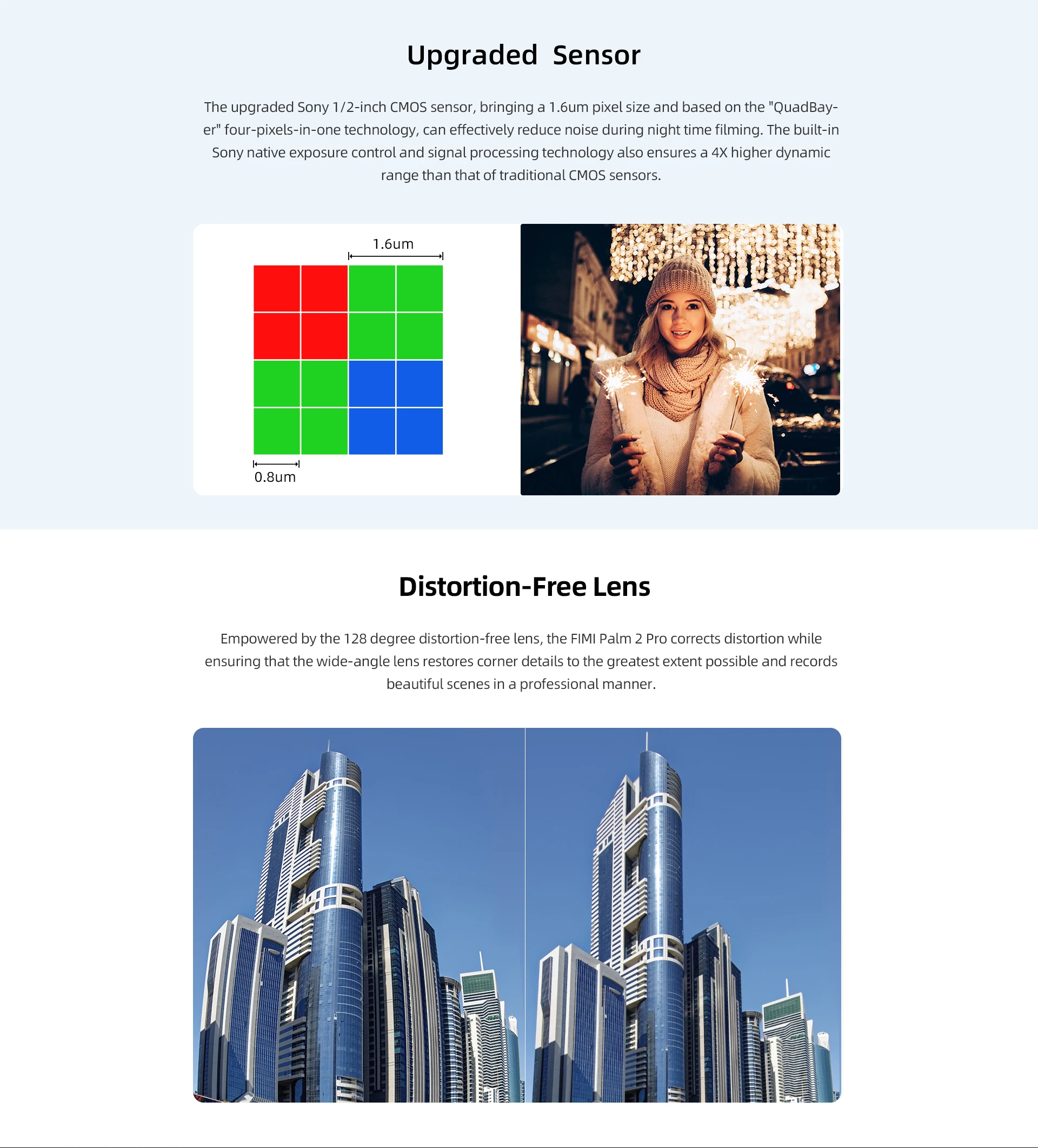 

for FIMI PALM 2 Pro 3-axis Handheld Gimbal 1/2 Inch Sensor 4K 30fps 160 Minute Mechanical stabilization Original Pocket Gimbal