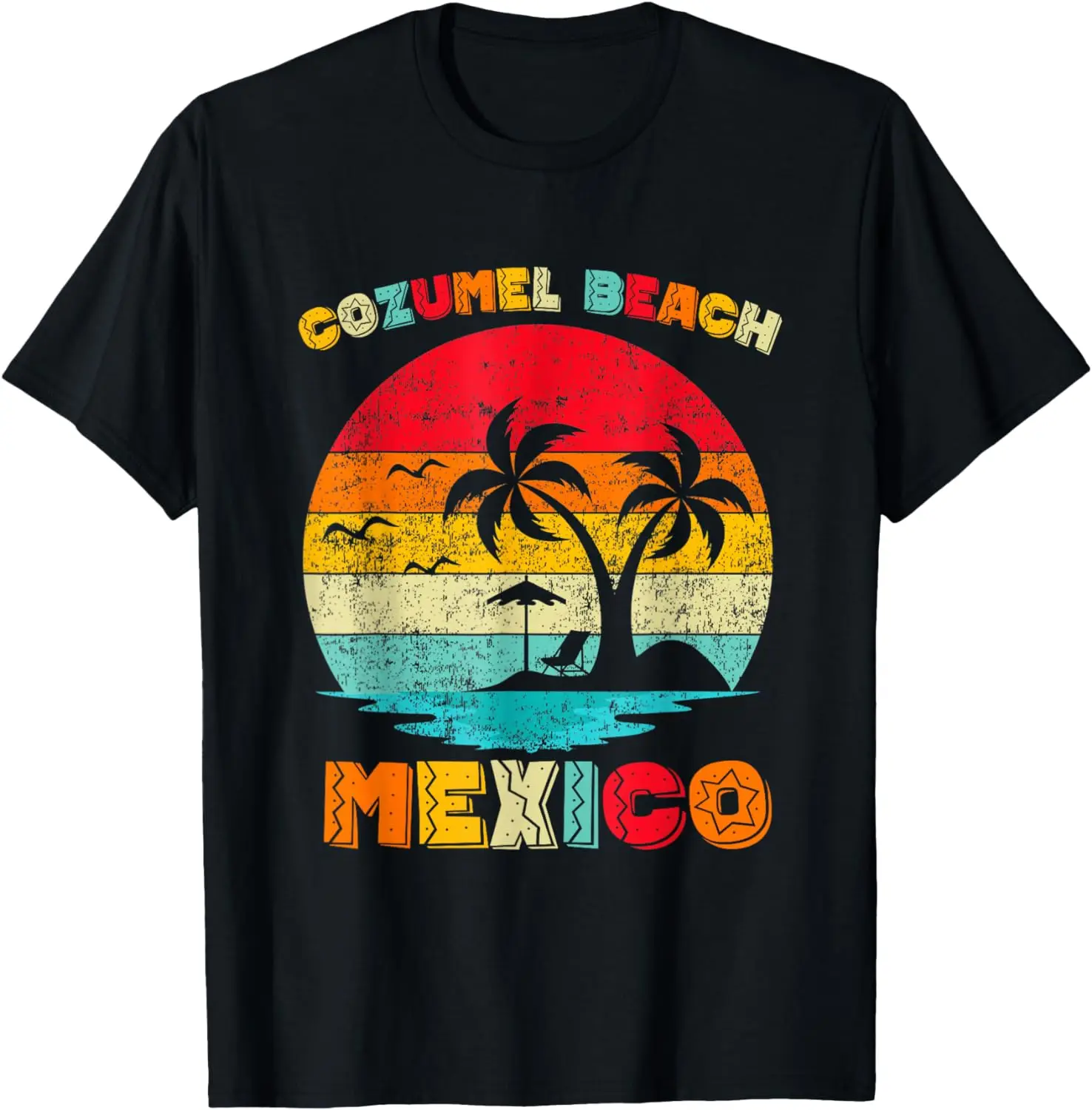 

Family Vintage Retro Mexico Cozumel Beach Presents T-Shirt