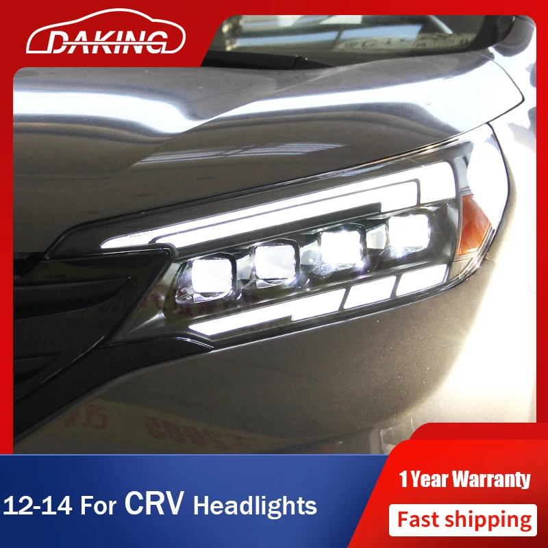 

Car Headlights For HONDA CR-V 2012-2014 CRV Front Light All LED DRL Animation Moving Turn Signal Eight Xenon Lens Lamps Assembly