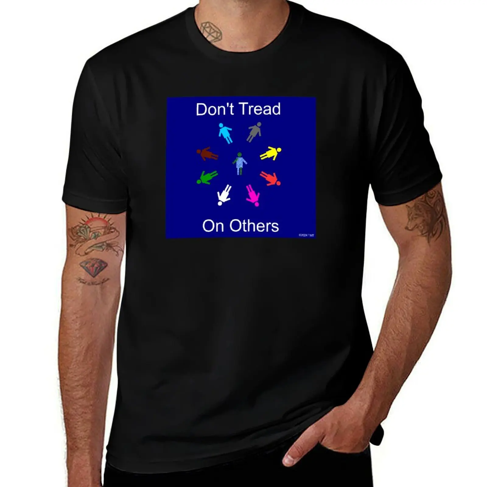 Don't Tread On Others T-Shirt No Iron Casual Short Sleeve Top T-Shirt