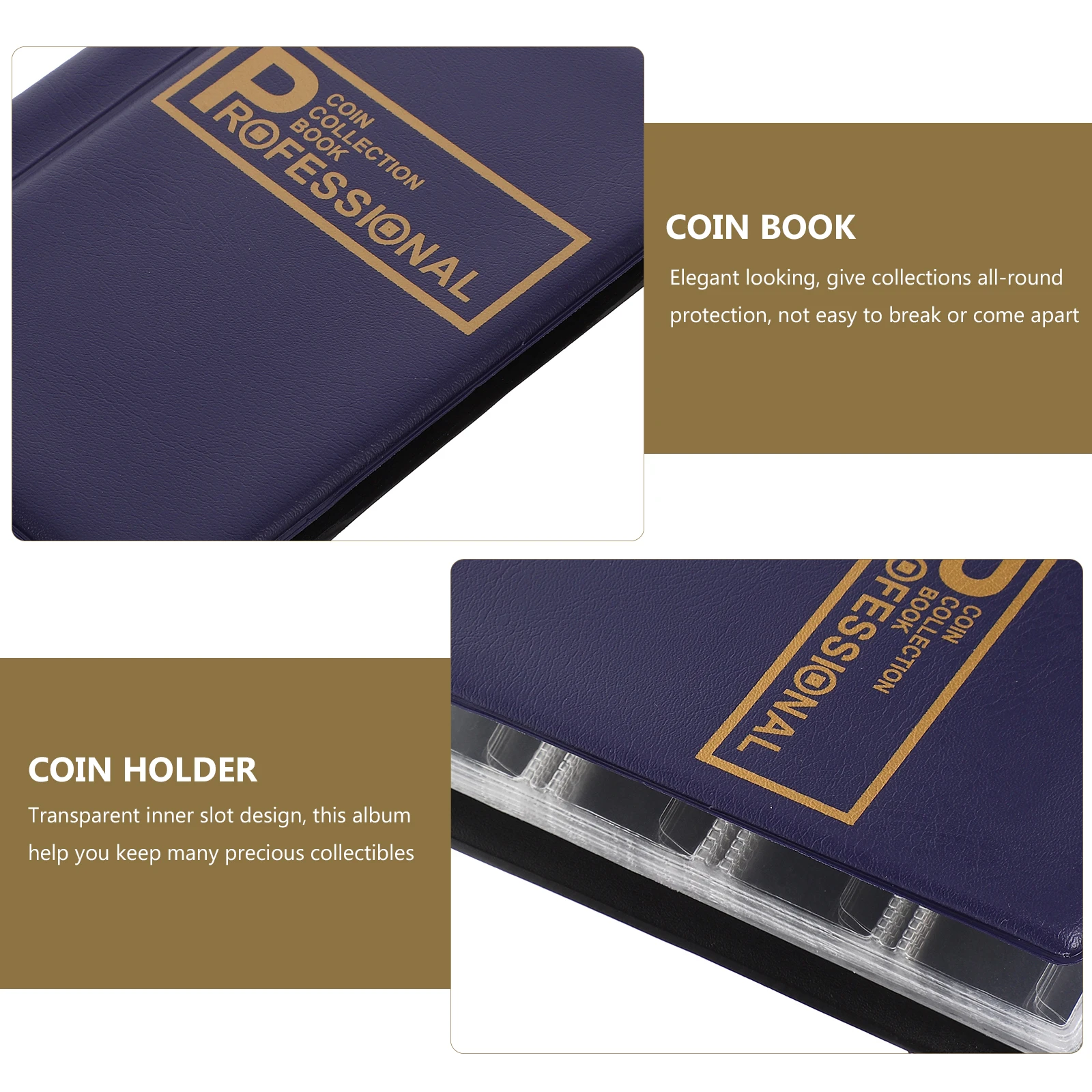 

Coin Collection Book Protection Album Supplies Holder Protective Exquisite Coins Storage