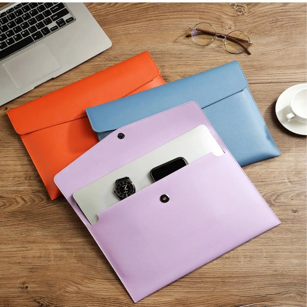

Durable Waterproof Leather a4 Document Bag Business Large Capacity File Folder Storage Bag Thickened Document Bag School