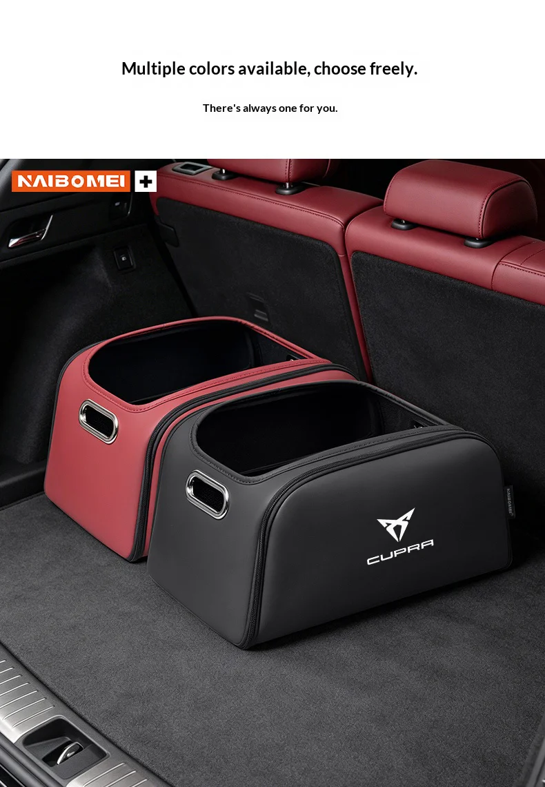 Kofferraum-Organizer-Box, Aufbewahrungstasche mit integrierter Tasche für Cupra Ateca Leon IBIZA Raval Formentor Terramar Tavascan – Detail 4