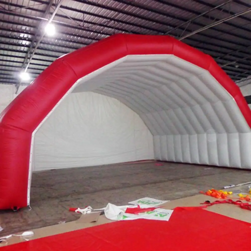 Free Ship By Air Gray Black White Red Blue Inflatable Stage Tent Cover Marquee Promotional Event Tents with Blower