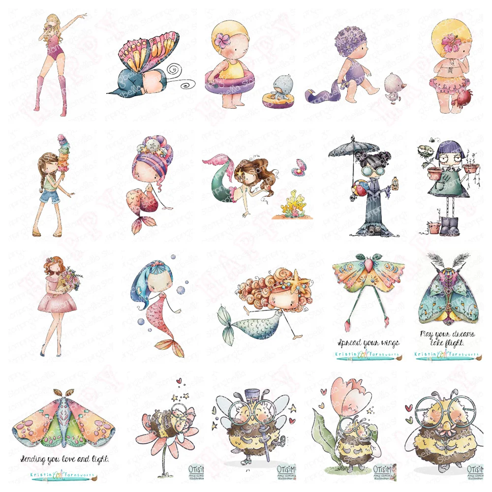 

Mermaid Starfish Sparkle Stamps for DIY Craft Making Greeting Card Scrapbooking Stamps Decoration Embossing Template 2025 New