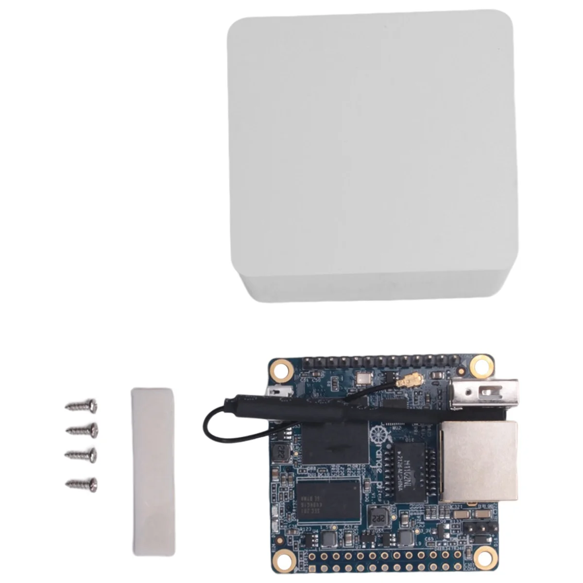 AD41-para placa de desarrollo Orange Pi Zero LTS 512MB + carcasa blanca protectora, Mini placa única de código abierto H3 Quad Core