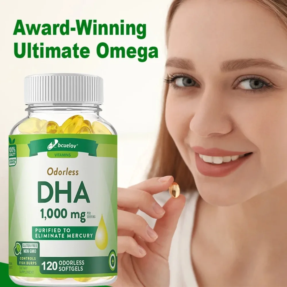 Omega-3 Fish Oil - Heart, Brain, Eye Support | 120 Softgels 1240mg Omega-3, 180mg EPA, 1000mg DHA