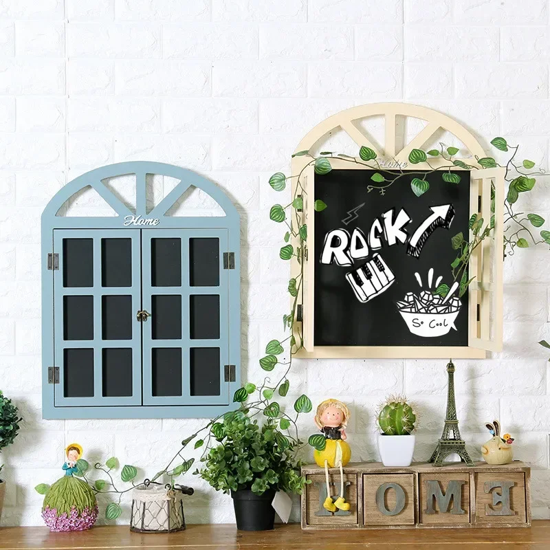 Retro small blackboard, fake window, wall decoration, shop, coffee shop, room wall, wall hanging, wall decoration