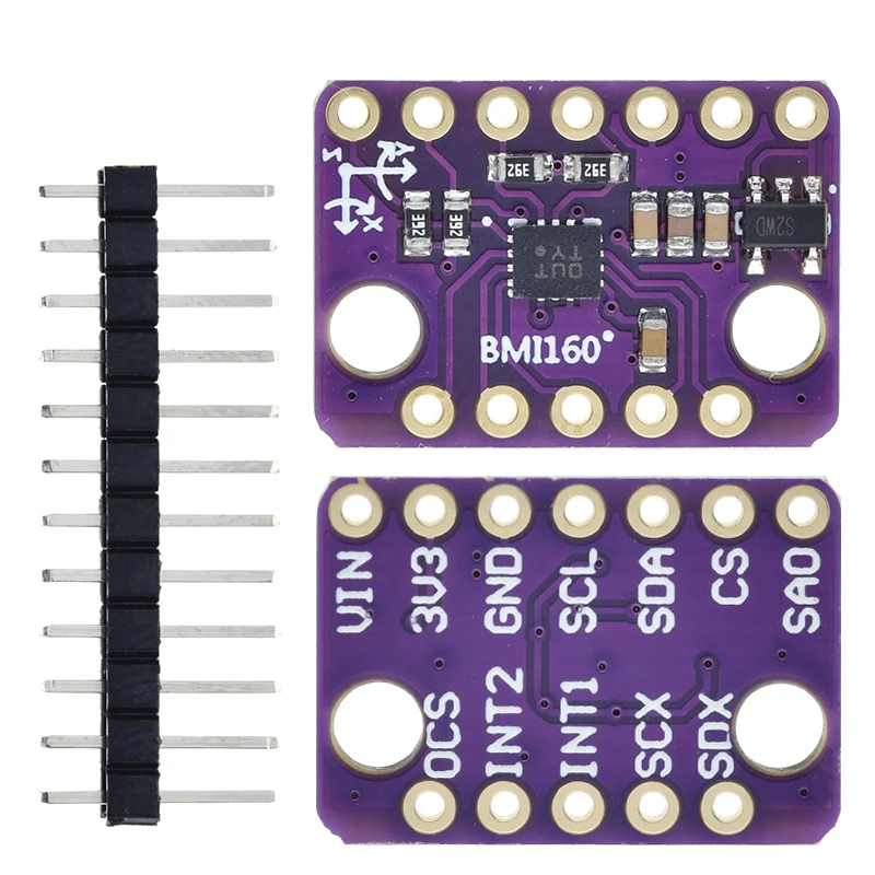 TZT 1/3PCS BMI160 6DOF 6-Axis Rate Gyro Gravity Accelerometer Sensor Module IIC I2C SPI BMI160 image 2