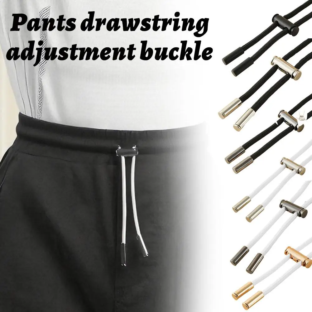 Lazy pants with adjustable waist ties for tightening and adjusting the waist, sport pants with elastic round waistbands and snap