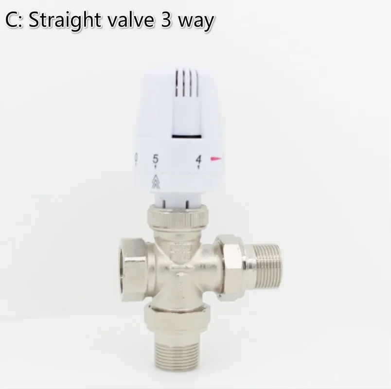 Thermostat radiator control Thermostatic radiator valve  brass valve Thermostatic radiator head DN15 DN20 DN25
