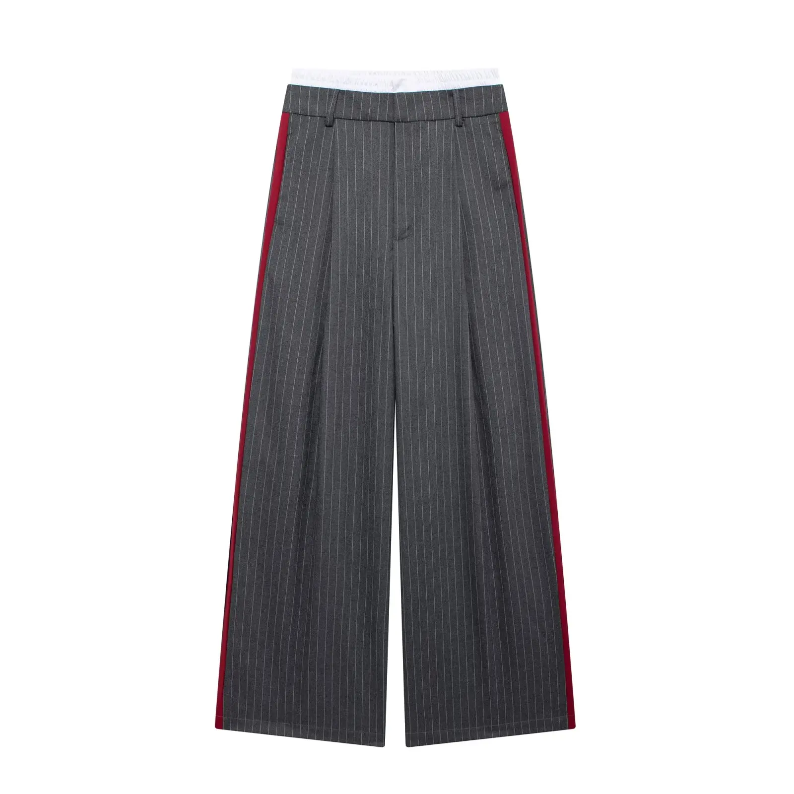 Pinstripe Pants for Women New Fashion High Waist Pants Woman Autumn Casual Trousers Streetwear Basic Ladies Pants