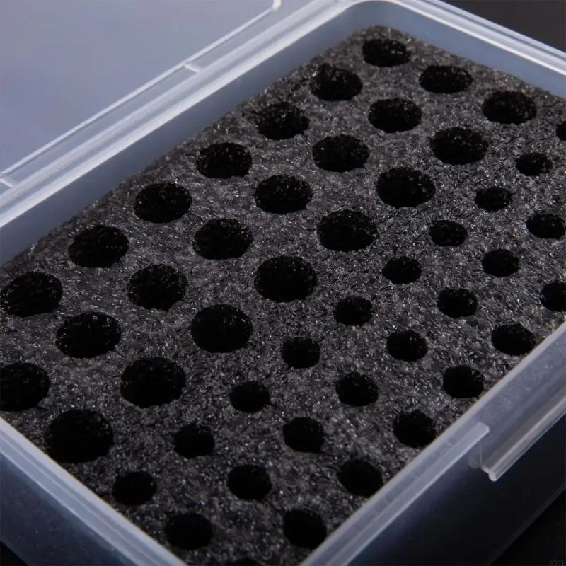 PP Material Battery Case with 54 Slots for 2A 3A Batteries Offering AntiHumidity Protections and Easy Access 83CE