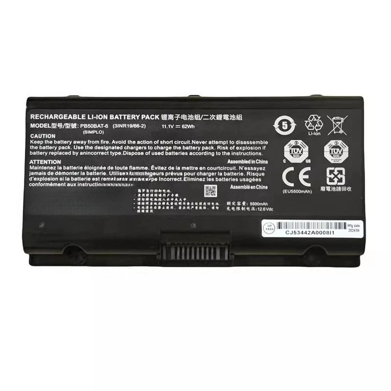 For PowerSpec 1720 1520 11.1V 5586mAh PB50BAT-6 Laptop Battery For Clevo PB51RF-G PB70EF-G PB71EF-G For Sager NP8371 3INR19/66-2