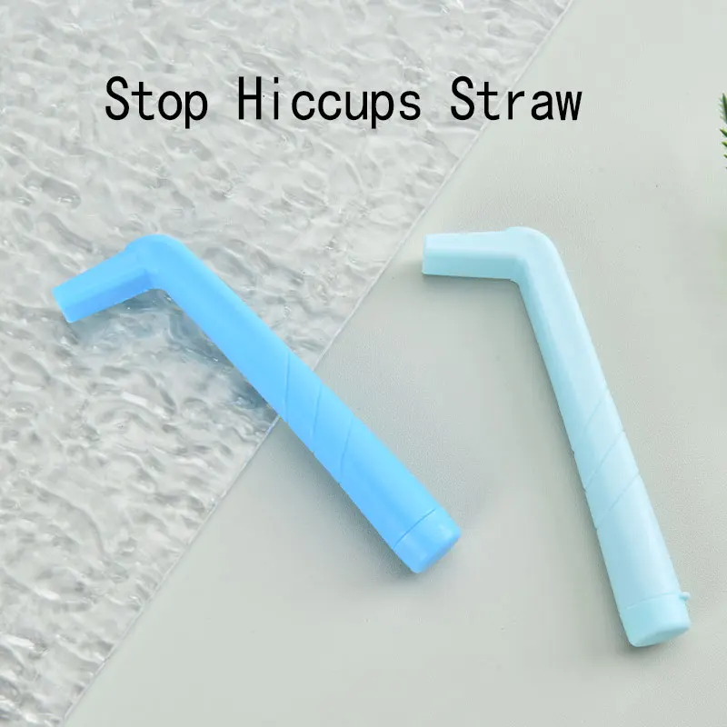 Anti Hiccup Artifact Hiccup Stop L Shaped Straws Children and Adults Reusable