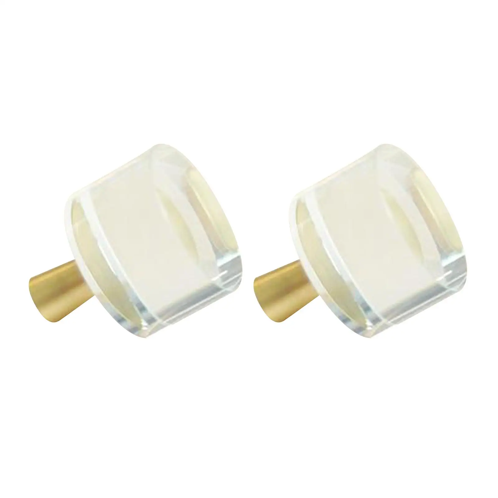 2Pcs Glass Crystal Handles Knobs to Match Drawer Kitchen Cabinet Pull Cupboard