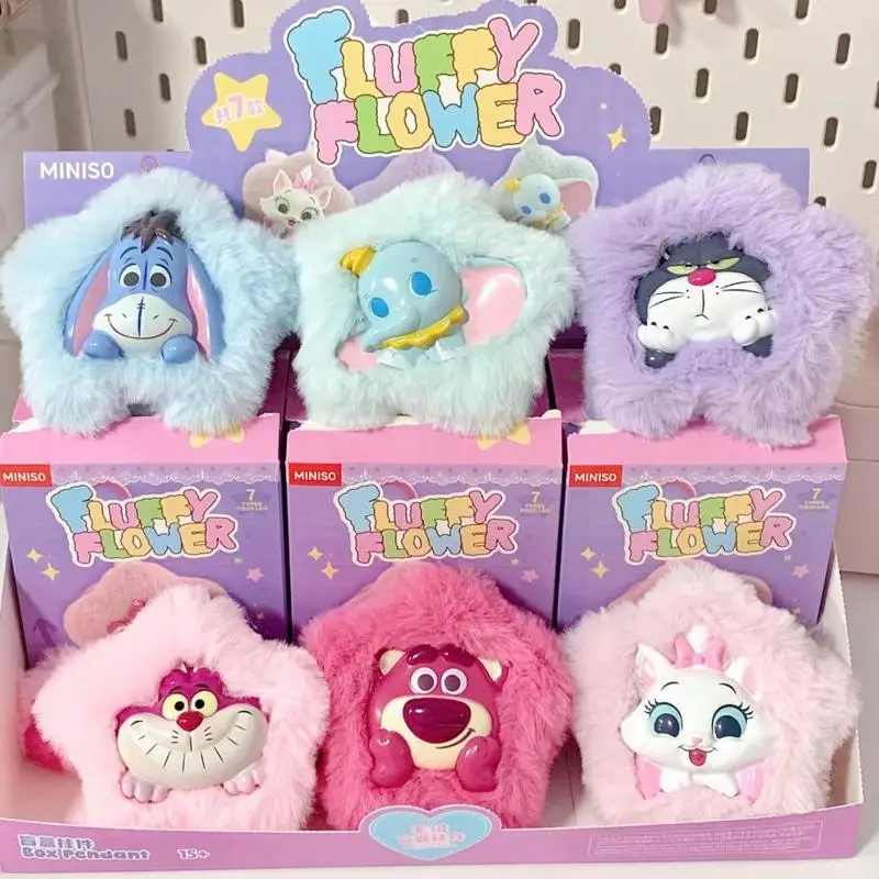 Miniso Blind Box Lotso Aristocats Anime Figure Pendant Girl Toy Surprise Valentine Day Gift Disney Marie Cat Lucifer Flowers