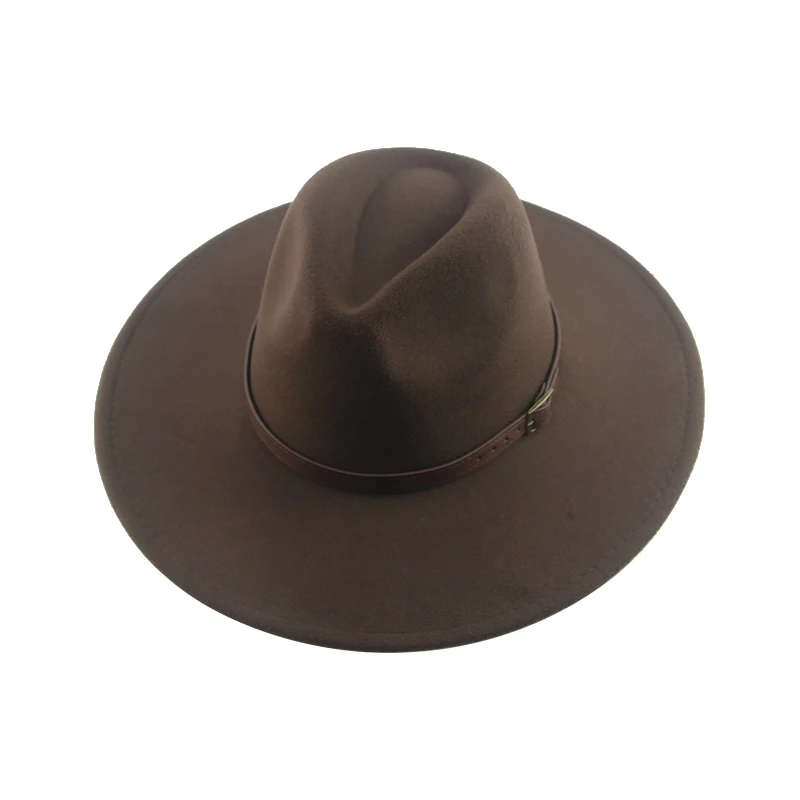 Hats for Women Hat Hats Man Hat Male Fedoras Winter Felted Hat Big Brim 9.5cm Belt Band Casual Solid Panama Cap Sombrero Hombre