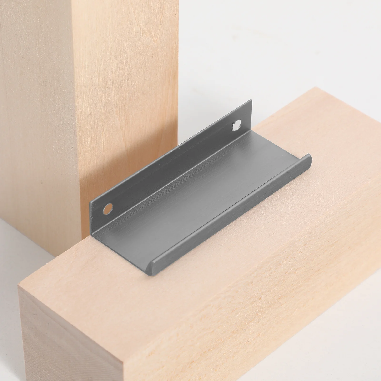 

10Pcs Cabinet Hardware Pulls Modern Hidden Edge Pulls for Drawer Doors Kitchen Wardrobe Furniture Smooth Metallic Finish