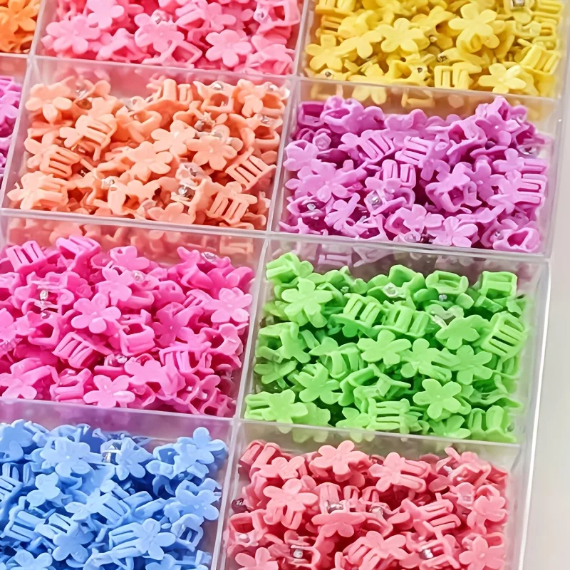 50 Stück bunte Blumen-Haarspangen | Einfache und niedliche geflochtene Haarspangen für Mädchen | Geeignet für den täglichen und festlichen Gebrauch. – Detail 4