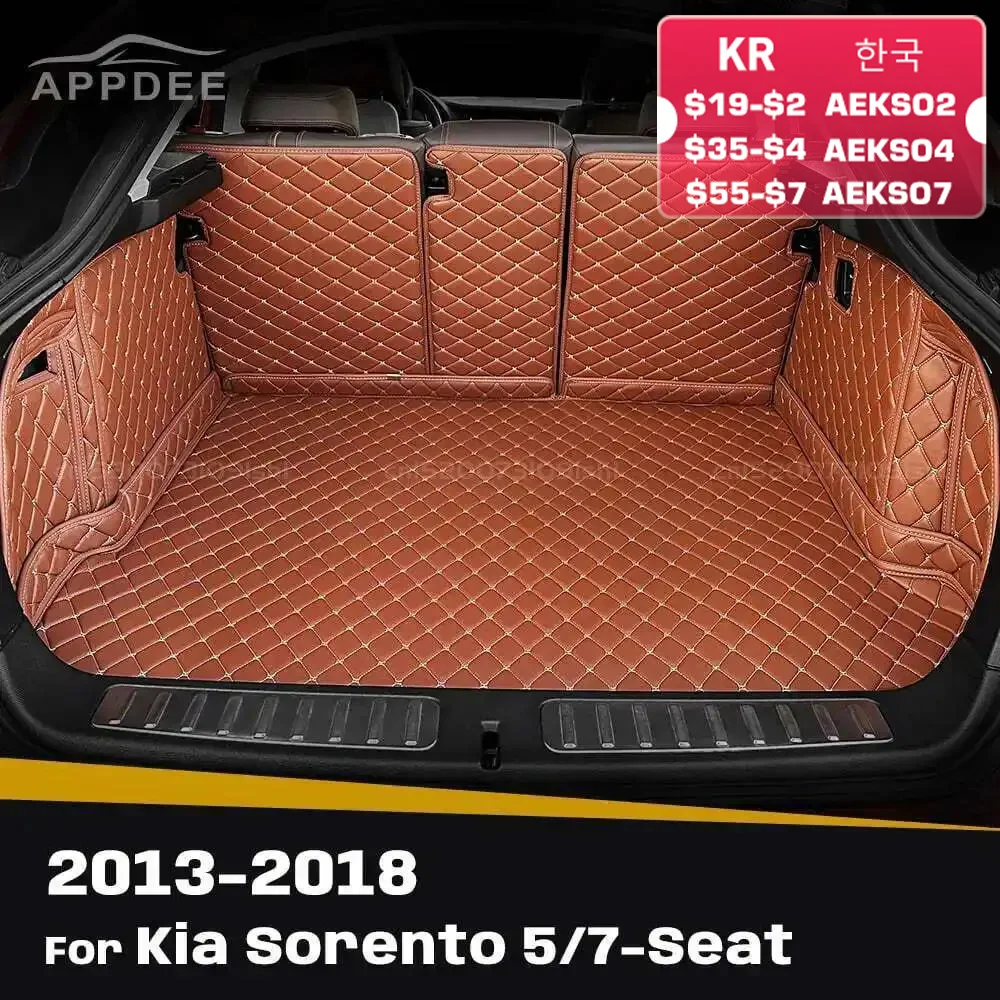 

Для Kia Sorento 5/7-Seat 2013-2018 авто полное покрытие коврик для багажника автомобильный защитный коврик грузовой вкладыш аксессуары для интерьера
