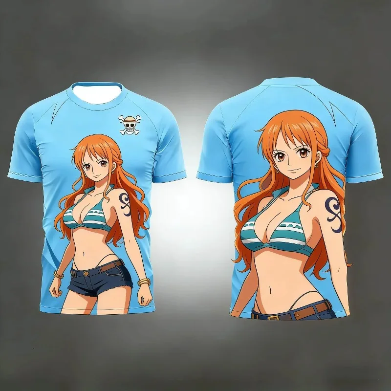 One Piece Y2K Harajuku Streetwear Luffy Chopper  Q Anime Raglan Short Sleeve T Shirt 3D All Over Print Breathable Unisex Jersey