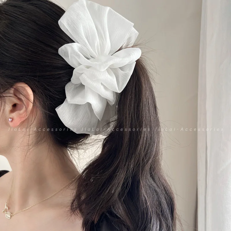 Oversized Multilayer Bow Fluffy Chiffon Hair Claws Hairpin 2023 Fashion Design Korean Exaggerated Hair Clip Women Headwear