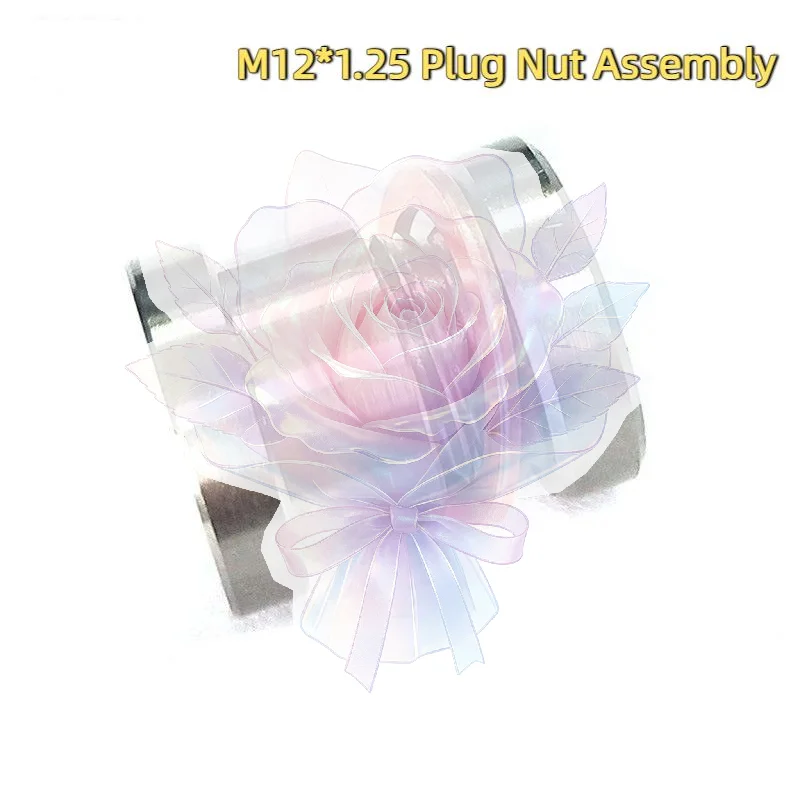 M12X1.25 Stainless Steel Inner Hexagon Plug And Nut Kit O2 Oxygen Sensor Nut Exhaust Stepped Bung