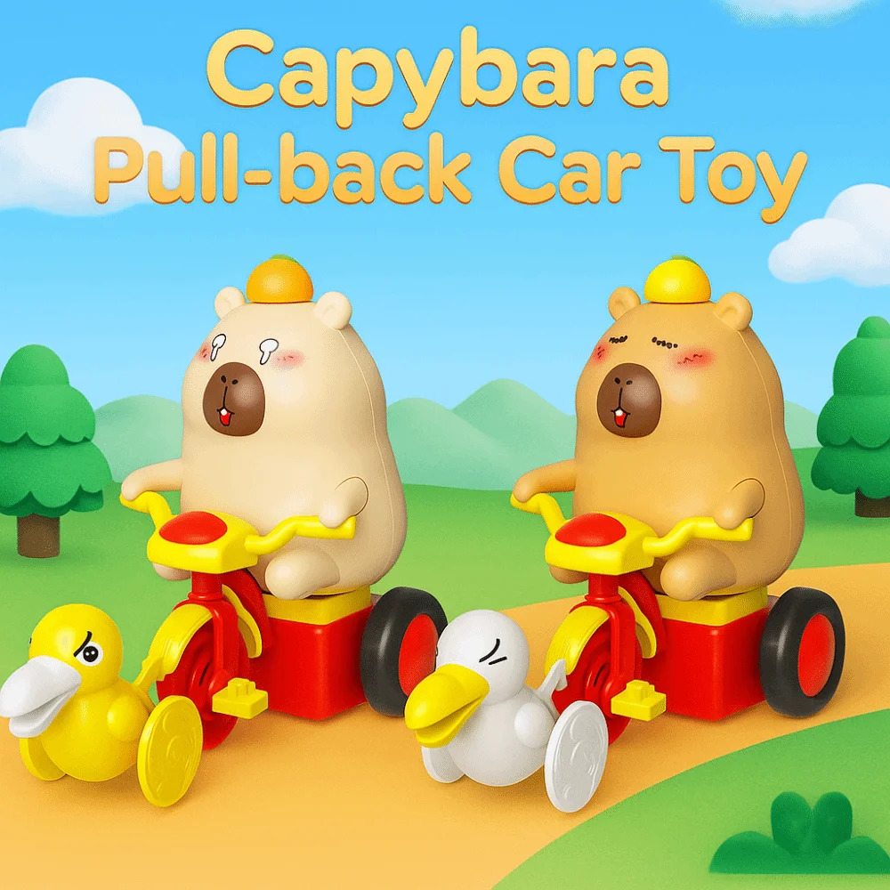 Capybara à remonter créatif, voiture à tirer, mouette, dessin animé, poupée mécanique, jouets mignons et amusants, figurine Capybara pour enfants