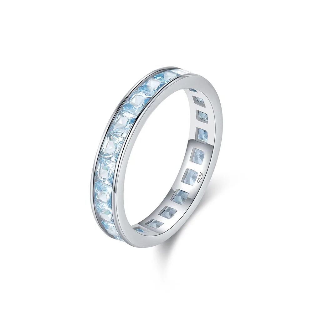 

Apexelle Brand Trendy Jewelry 925 Sterling Silver Rings Luxury Square Zirconia Finger Ring For Women Fine Jewelry