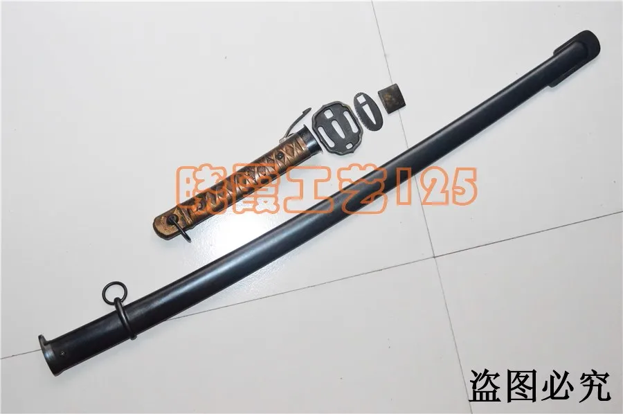 Complete Set of Type 95 Army Military Katana Sword Accessories Brass Tsuka Handle & Tsuba Steel Iron Saya Scabbard without Blade - Image 2