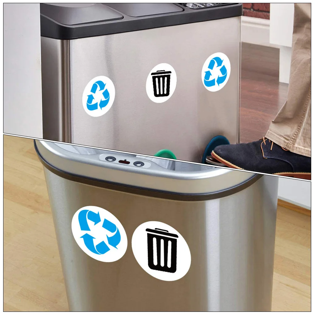 

Recycle Sticker for Bin Trash Recycling Labels Bins Foldable Waste Decals Sign Signs