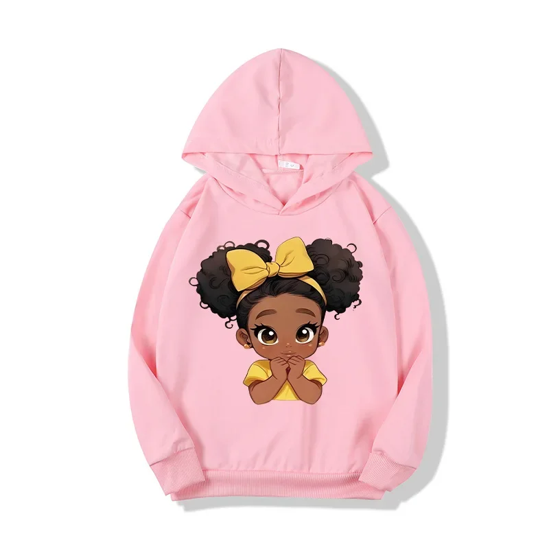 African Girl Print CuHK Cartoon Girl Hoodie Hoodies Sweatshirts  Sweatshirt  Sweaters  Boys Clothes Tops Clothes