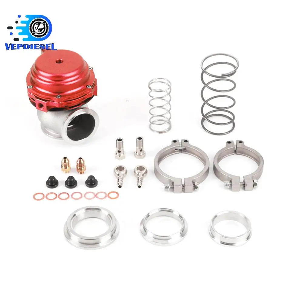 

1Set 44mm Red External Cooled Turbo Wastegate Kit with Springs For Universal Turbos MVR44 V-Band External Wastegate Performance