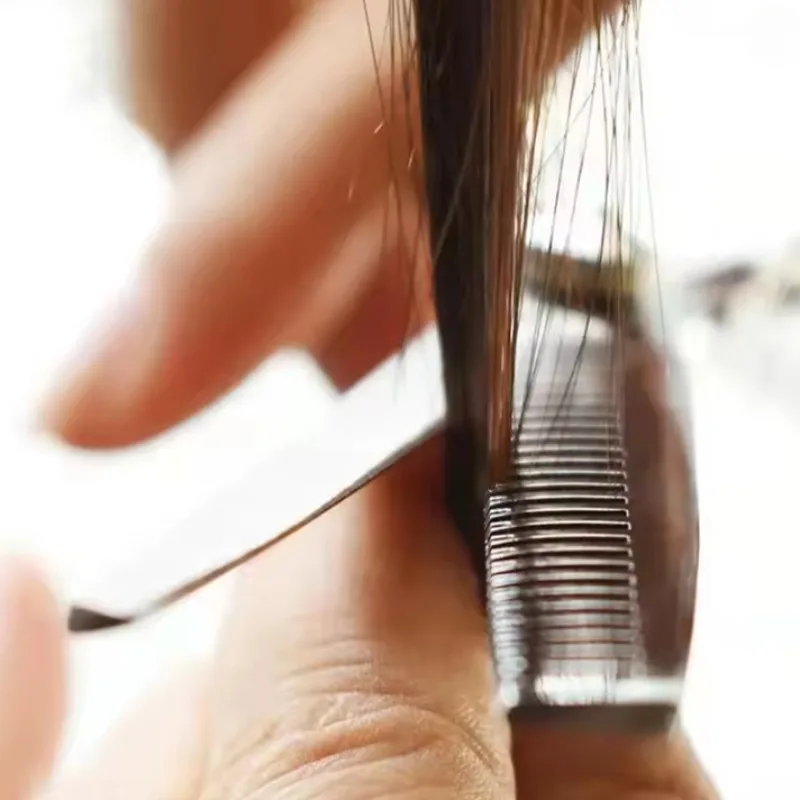 1/7-teiliges professionelles Friseurscheren-Set – Salon-Friseurwerkzeuge aus Edelstahl, Haarschneide-/Ausdünnungsset für Friseure – Detail 11