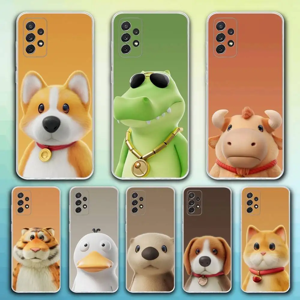 

Animals P-Party Game Phone Case For Samsung S30,23,21,22,20, FE lite,S10,9,8,7 PIus Note20ultra Soft Transparent