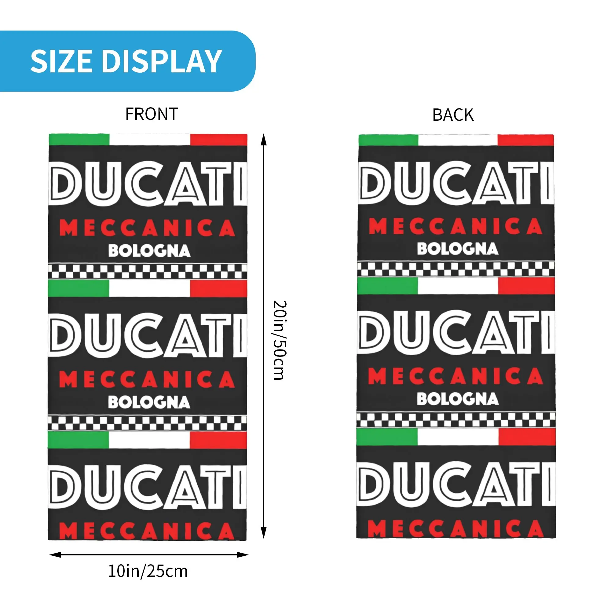 Custom Italy Ducatis  Bandana Winter Neck Warmer Men Windproof Wrap Face Scarf for Ski  Gaiter Headband