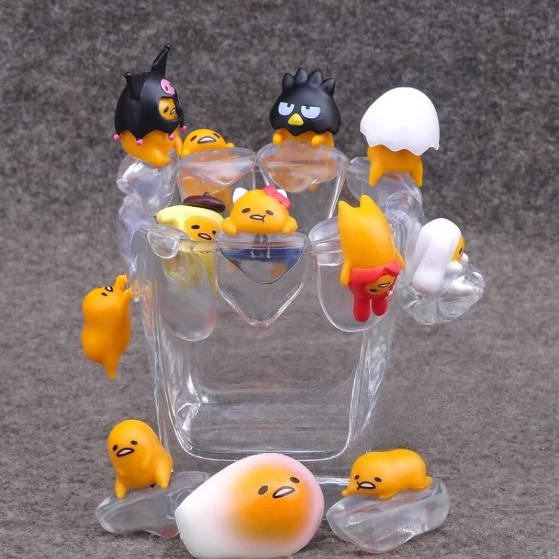 

Japan Anime Gudetamas Yolk Lazy Eggs Cute Kawai Cup Rim Action Figures Model Blind Box Toy Collection Decoration Kids Gifts